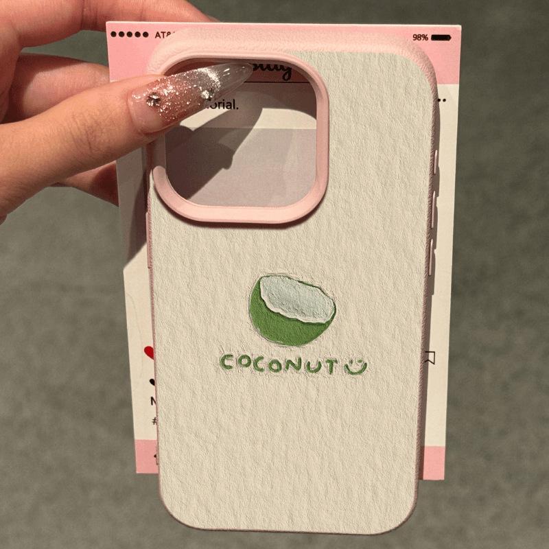 

Green Coconut Frosted Protective Case for Apple iPhone 16 Pro, 15, 14, 13, 12 14 Pro