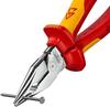 KNIPEX Needle Nose Insulated Comfort Grip Total Length Pliers, Handle, 185mm, 0826-185SB