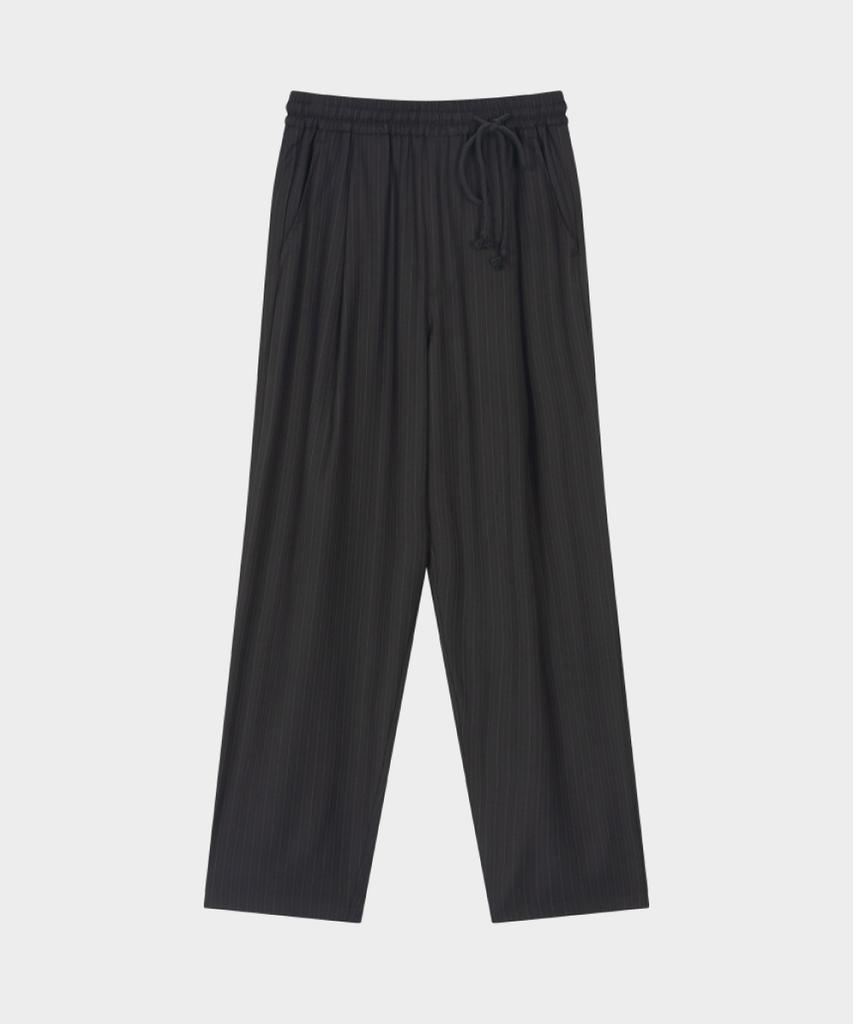 HONO REPORT Relaxed Elastic Trousers_Black Stripe