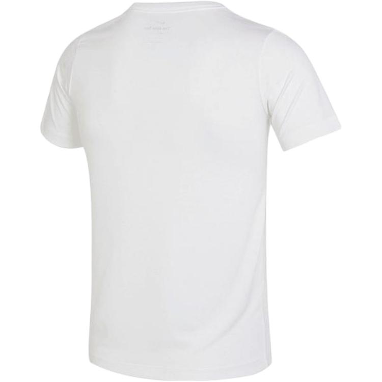 Nike Solid Color Logo Crew Neck Breathable Knit Short Sleeve T-Shirt Kids Tops White DX9537-100
