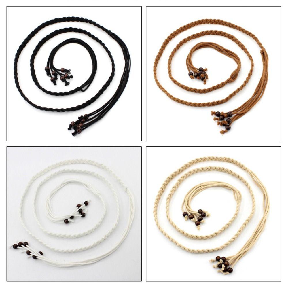 Gothic Tie Waist Rope Luxury Design Lace-up Waist Belt Braided Waist Chain  Spice Girls Streetwear