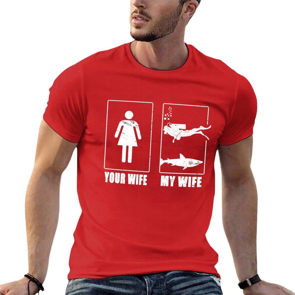 Your Wife My Wife scuba diving  funny scuba diving gift idea for wife  my vs your Tshirt sports fans t shirt men