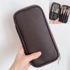 Durable PU Leather Makeup Brush Bag Waterproof Portable Makeup Brush Case Travel Organizer Dust-proof Cosmetic Bag