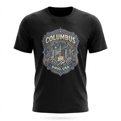 Columbus Ohio Creative City Graphic T-Shirt Unisex Travel Tee