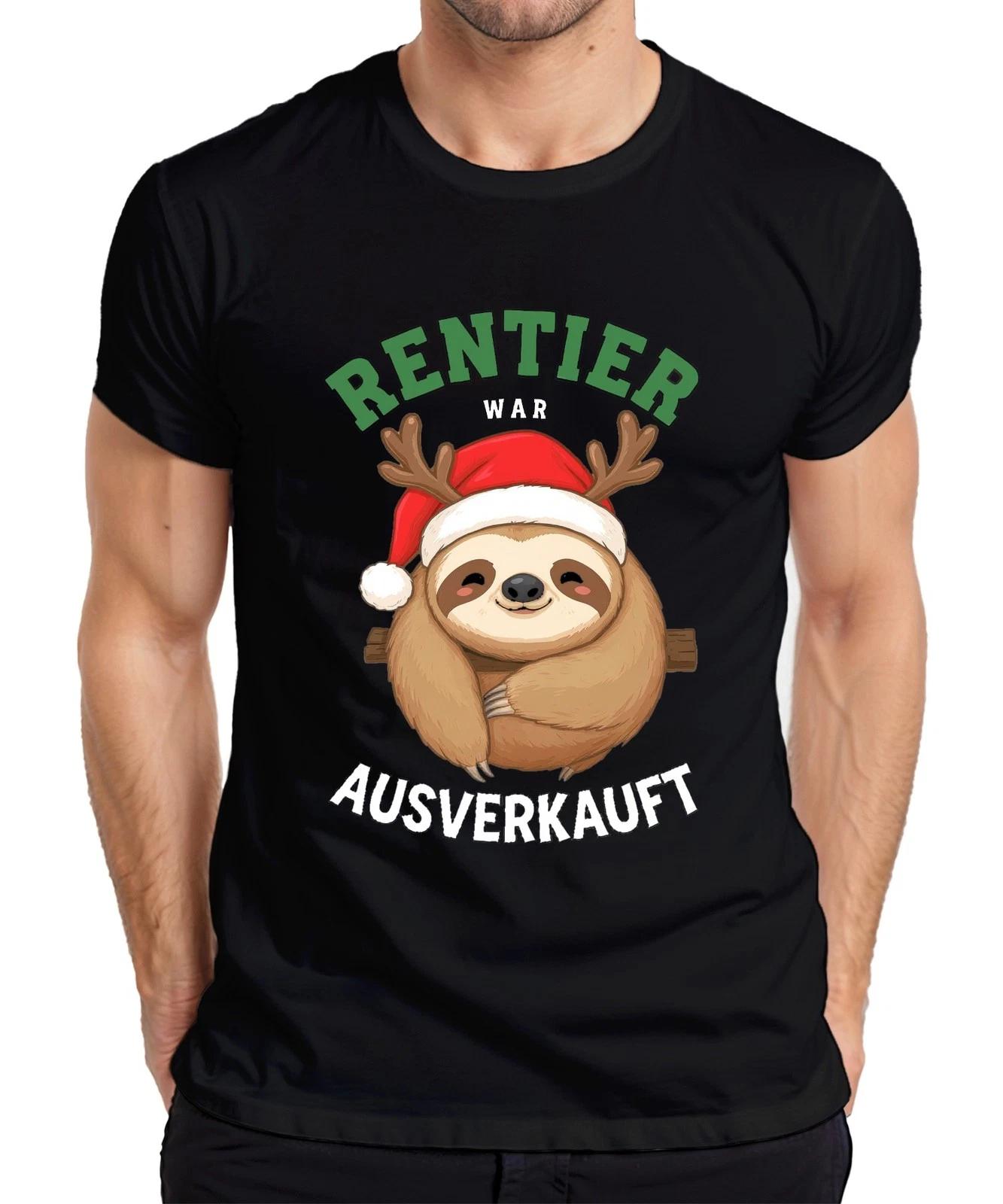 Reindeer Was Sold Out Christmas Sloth Gift Funny Mens T-Shirt- 3XL