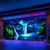 2D Fantasy Waterfall Tapestry Starry Sky Mountain Forest Background Cloth for Home Wall Party Decoration