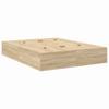 Storage Bed Frame with Storage Space Sonoma Oak 150 x 200 cm