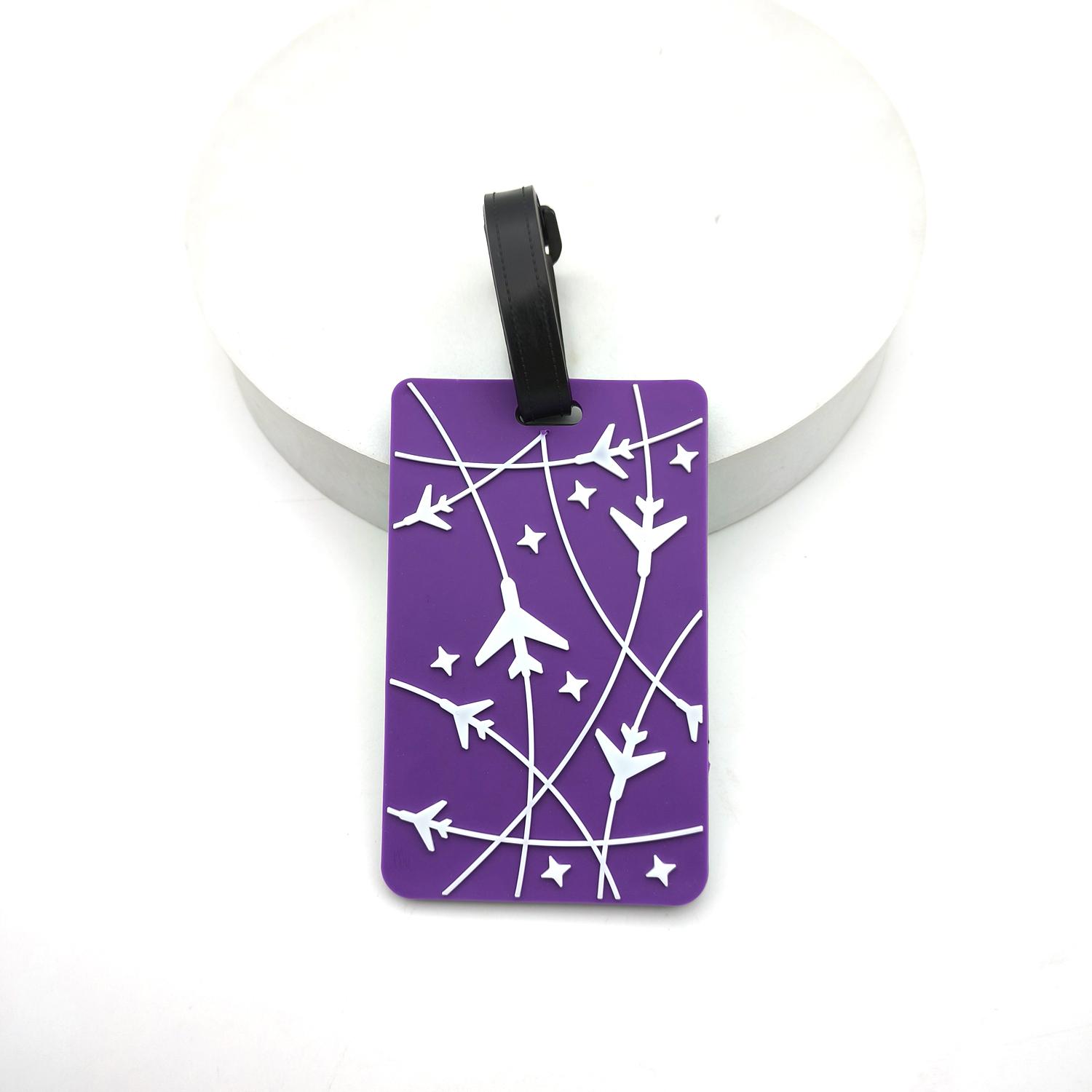 

1 шт. дорожные аксессуары багажная бирка креативный чемодан модный стиль силиконовый портативный дорожный держатель фиолетовый