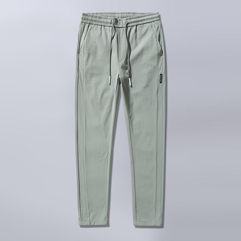 Men's Summer Ice Silk Quick-Dry Slim Fit Korean Style Straight Sports Pants