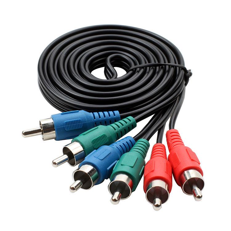 

3RCA Male-to-Male Component Video Cable for DVD to TV with 3-Color AV Connectors.
