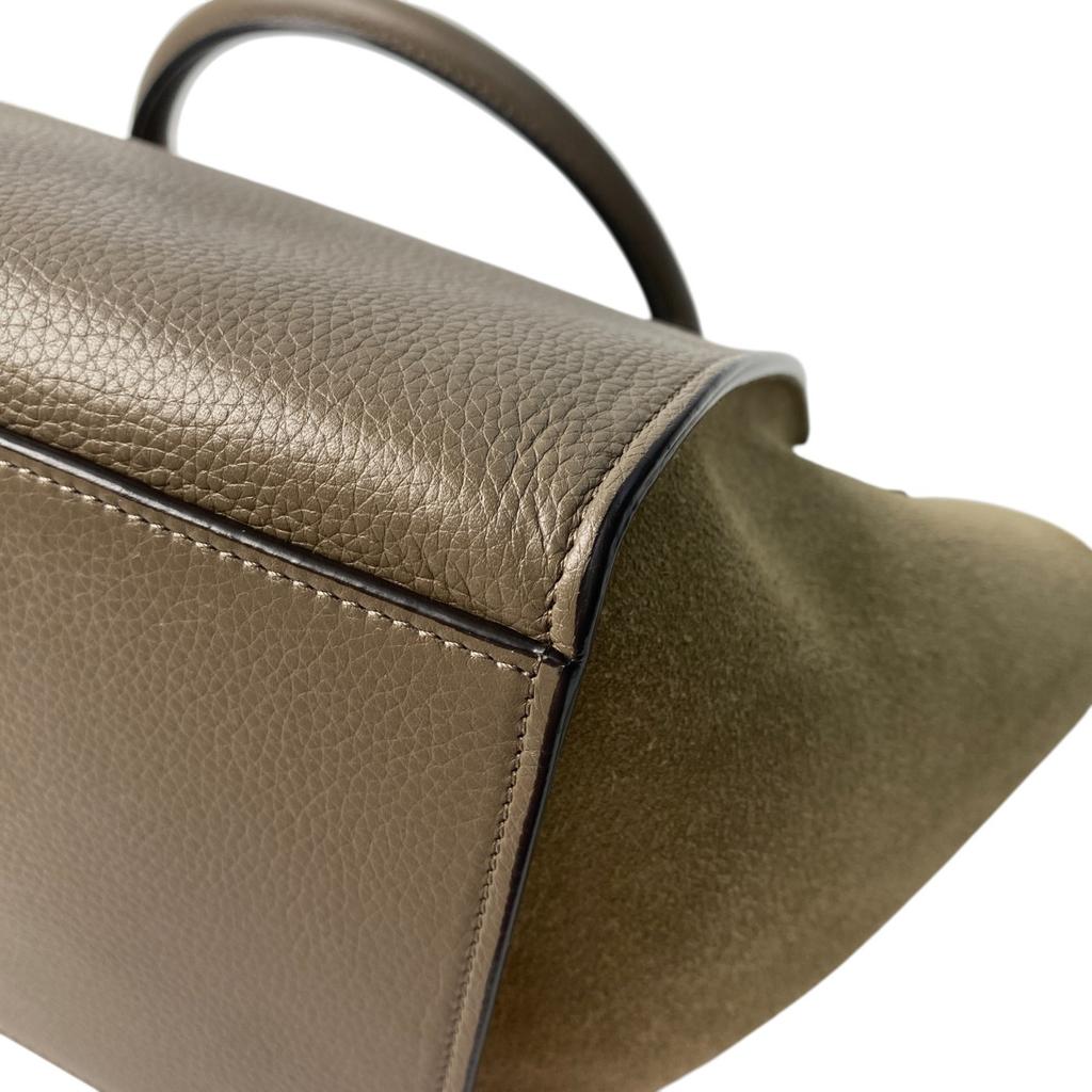 Used CELINEShoulder Bag Beige Leather Women