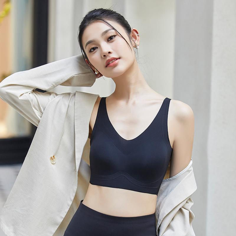 Sports women's anti-sagging breast 1111 thin seamless sexy back bra cover