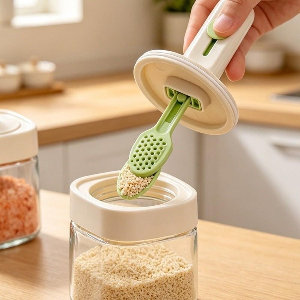 Sealed Glass Seasoning Jar Leak-proof Salt Storage Box Multi-functional Spice Jar Cabinet