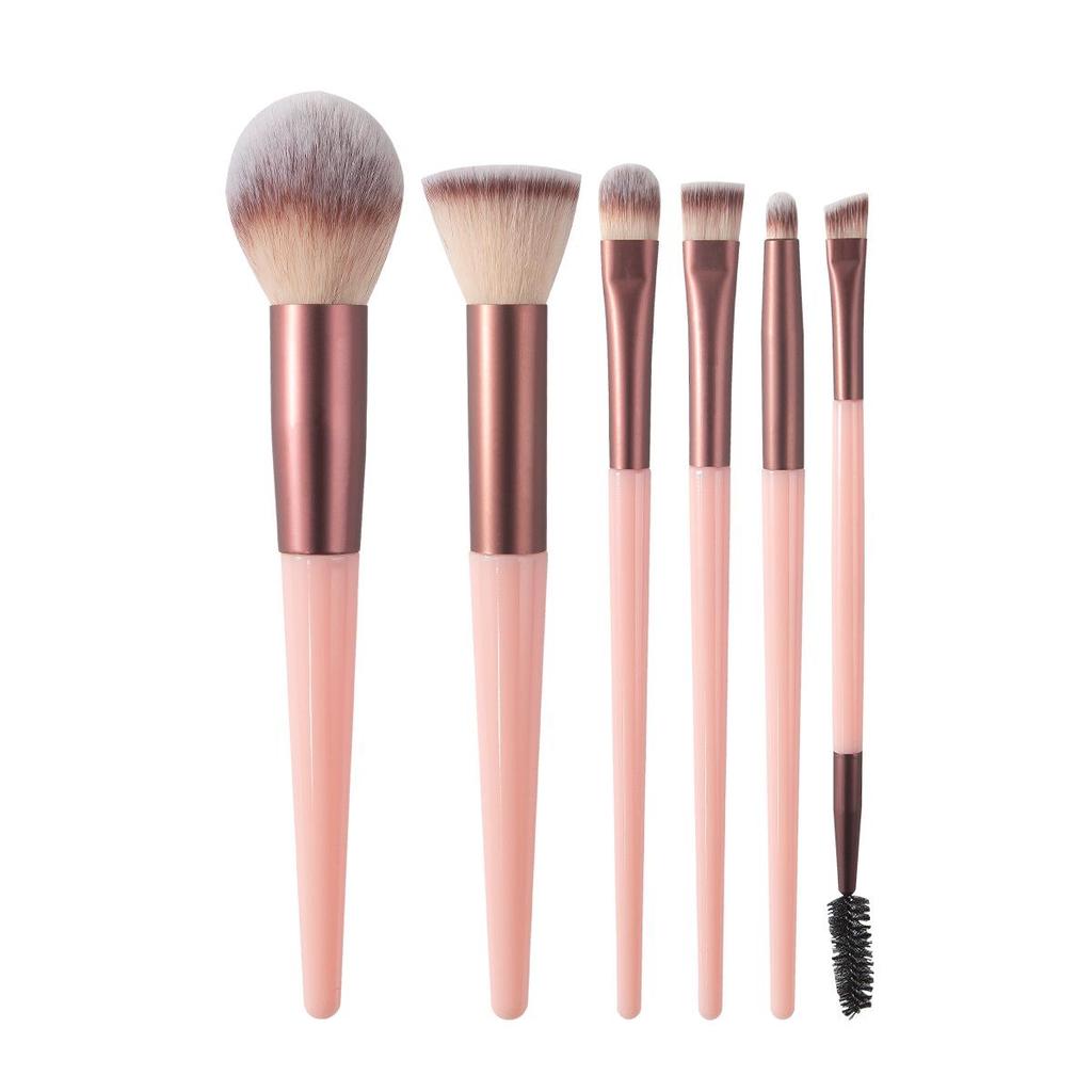Beginner Makeup Brush Set: Eyeshadow, Loose Powder, Blush, Highlighter, Concealer, Nose Shadow Brushes, Full Beauty Tool Kit