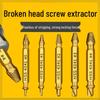 Quick-Thread Bolt Extractor with Anti-Slip Teeth for Short-Head Screws