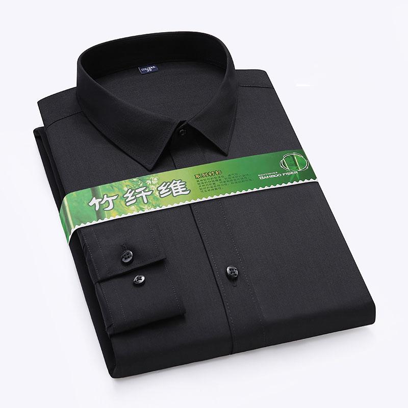 High Quality Large Size S-6Xl Men Social Dress Shirts Long Sleeved Classic Slim Fit Elegant Formal Shirt For Blouses Clothes