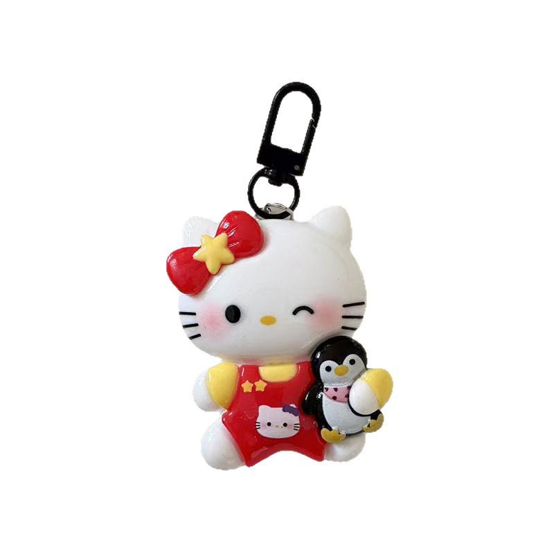 Glänzender Handgefertigter Harz Kätzchen Schlüsselanhänger Schmuckset