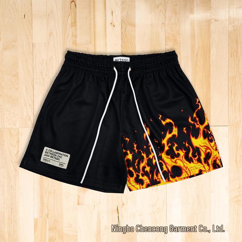 BKTSQD Unisex Quick-Dry Mesh Sports Shorts for Running, Basketball, and Swimming