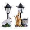 Animal Figurines Birthday Gifts for Grandma Mom Women with Solar Lights Animal Family Figurine for Outside Yard Lawn Decor
