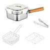 Stainlessed Steel Oil Filter Pot Deep Fryers Basket Set Efficient Frying Solution Heat Resistant Handle Kitchen Appliance