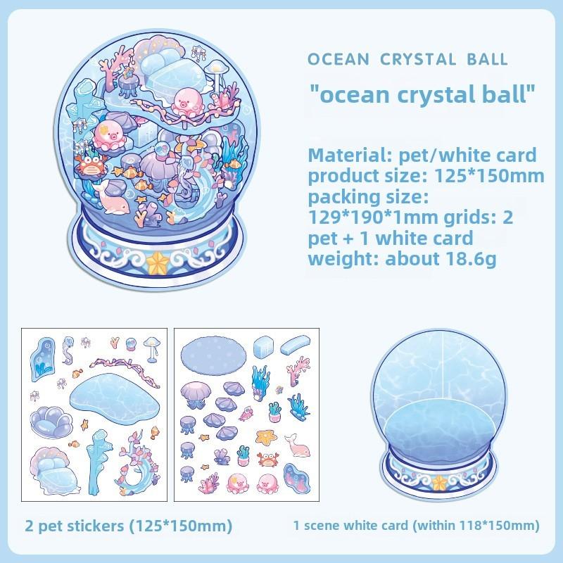 Autocollants Scène Miniature Autocollants 3D Autocollants Dessin Animé Créatifs Autocollants Paysage Carnet de Comptes Scrapbooking