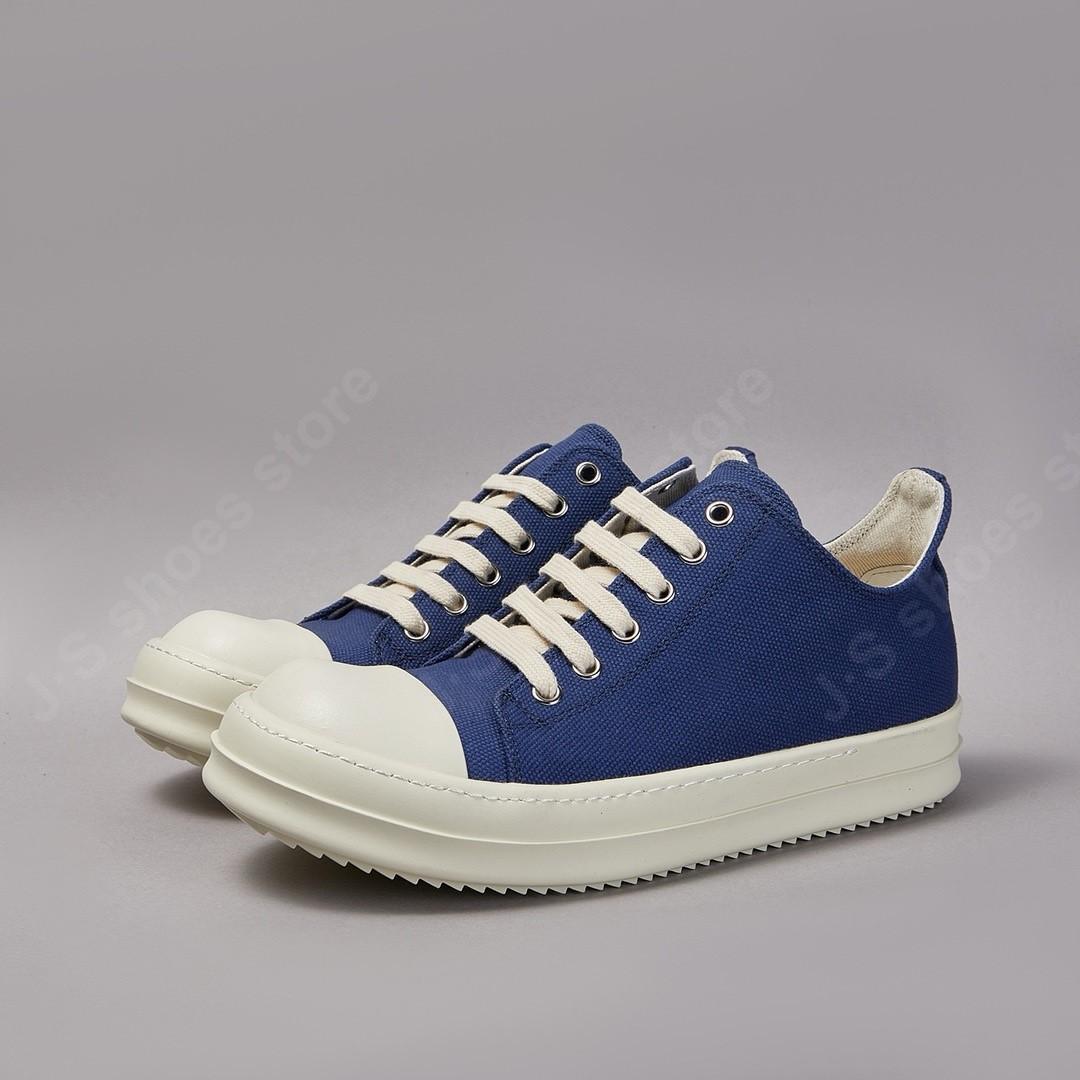 

Brand R-o Retro Designer Men Shoe Women Sneakers Blue Canvas Low Top Casual Sneaker Thick Sole Lace Up Luxury Flat Shoes 34