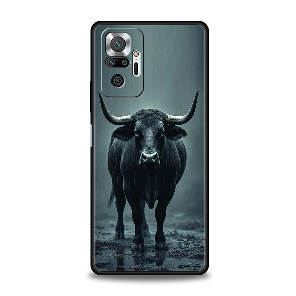 Bull Animal Phone Case For Xiaomi Redmi Note 14 13 12 Pro Plus 5G 9S 9 10 11 4G 14C 13C 12C 10C 9C 9A Soft Cover