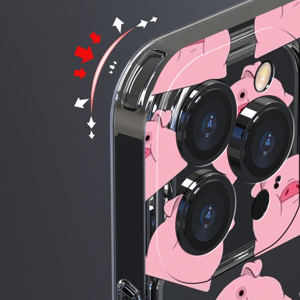 Phone Case For iPhone 15 16 14 13 11 12 Pro Max X XR XS 7 8 Plus SE Transparent Soft Cover Fundas Cartoon Cute Pig Panda Avocado
