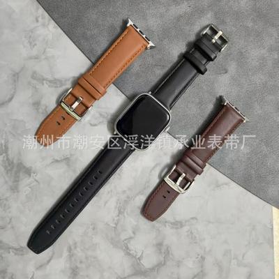 Echtes Rindslederarmband für Apple Watch - Kompatibel mit Series 3-8/SE