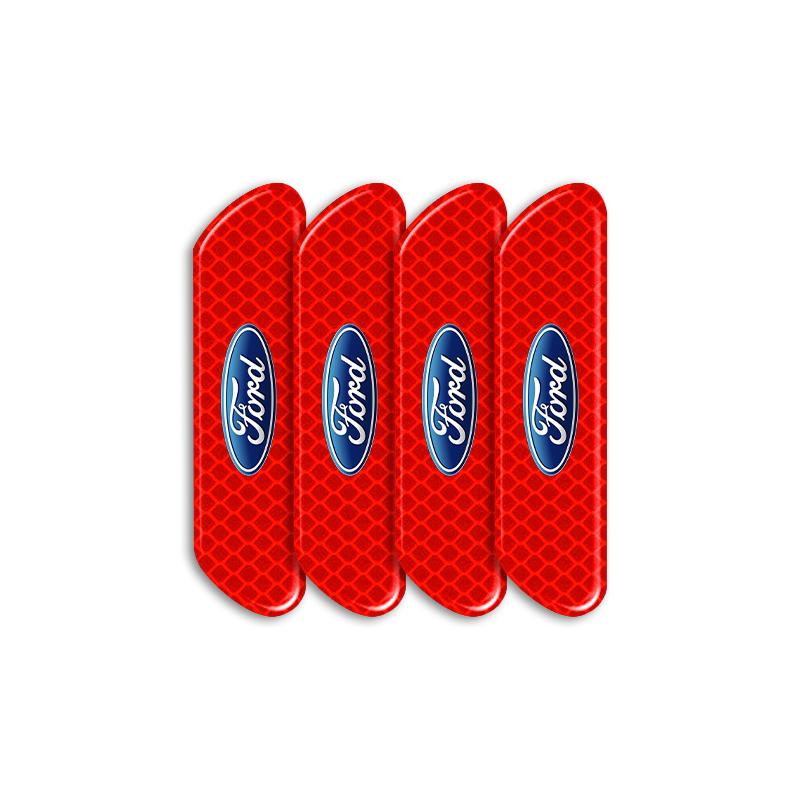 4 ks/sada Reflexní bezpečnostní nálepky na auto Pro Ford Focus 2 3 4 Mondeo Kuga Fiesta MK7 Escort Explorer Edge 2 4 MK2 MK4
