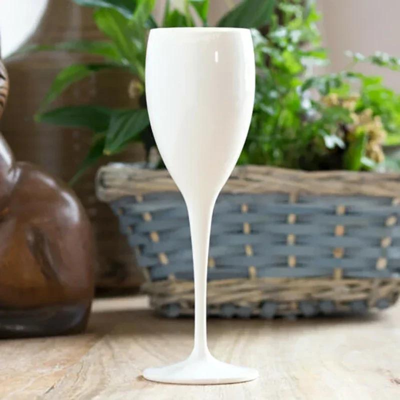 New Drinkware Oem Wine Glasses Champagne Flutes 175ML Acrylic Glass Plastic Dishwasher-safe Transparent Beer Cocktail Whisky Cup