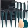 DUcare Makeup Brush Set of 17: High-Quality Synthetic Bristles, Cleaning Mat and Makeup Sponge Included. Professional Makeup Brushes: Foundation Brush