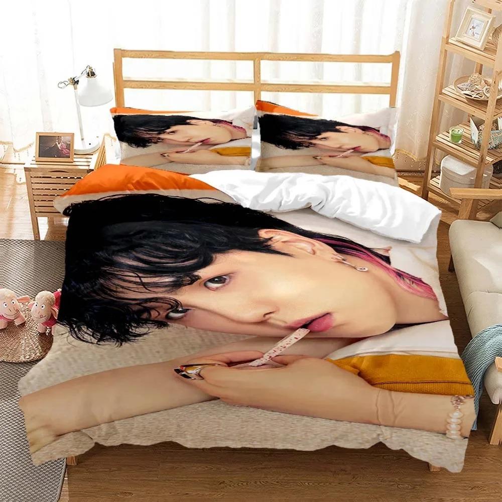 Fashion Men's Top Tier Singer Printed Bedding Set for Youth Queen Bedding Set Quilt Cover Bedding Set for Youth