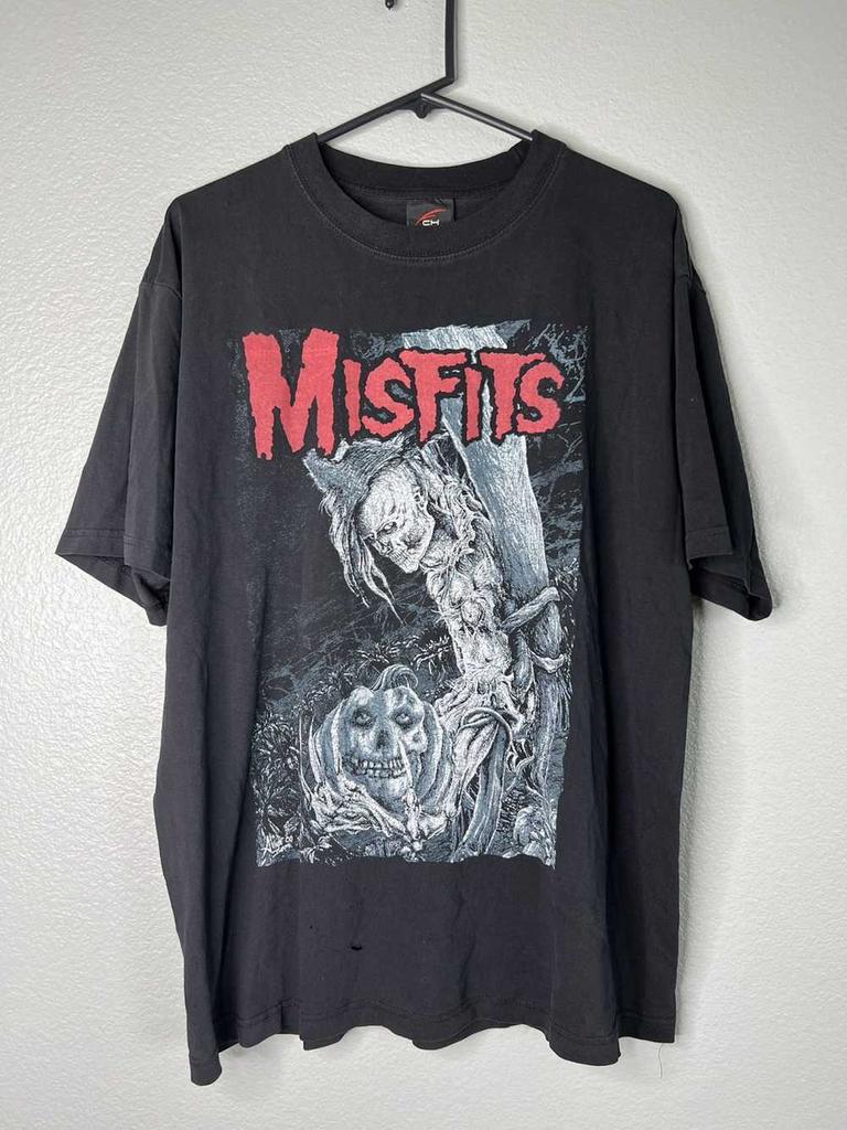 Misfits Horror Punk Band Basic Black Unisex Cotton Tshirt Reprint S5XL KH7750