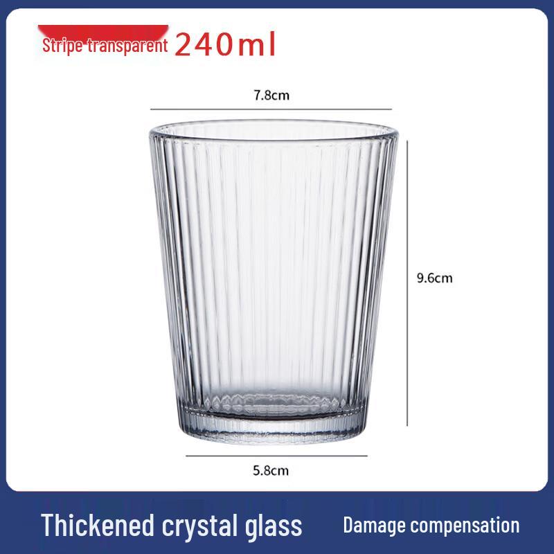 Nordic Striped Borosilicate Glass Rinse Cup