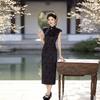 Black sleeveless national style new Chinese daily Suzhou long cheongsam improved young 1011 new women's high sense