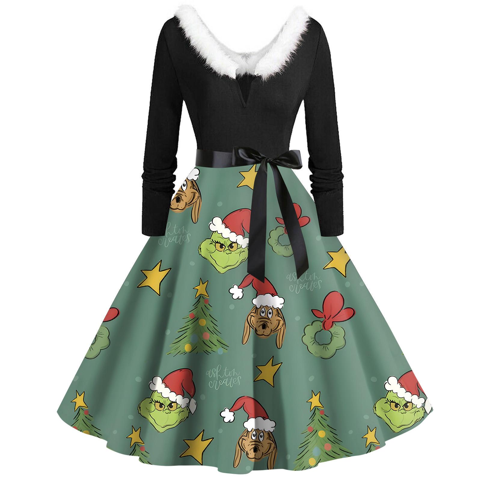 

Женское повседневное и модное платье на молнии с длинными рукавами и v-образным вырезом в тон M