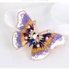 Luxury Women Enamel Butterfly Insect Brooches Pins Vintage Crystal Brooch For Lady Jewelry Clothing Badges Corsage