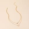 ins cold wind simple zircon multi-layer necklace collarbone chain U-shaped horseshoe choker stacked neck chain