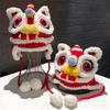 Fashion Guochao Lion Wool Hat Parent-child Spring Festival Outdoor Festive Knitted Hat with Hairball Warm Tiger Head Hat