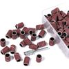 210/100/75pc Sanding Cap Bands For Electric Manicure Machine 180/120/80 Grit Nail Drill Grinding Bit Files Pedicure Tool Set
