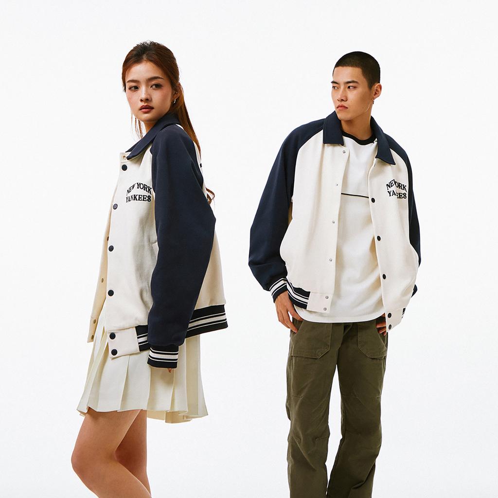 New MLB Baseball Jacket Unisex Dark Blue 3AJPV1641-50NYD