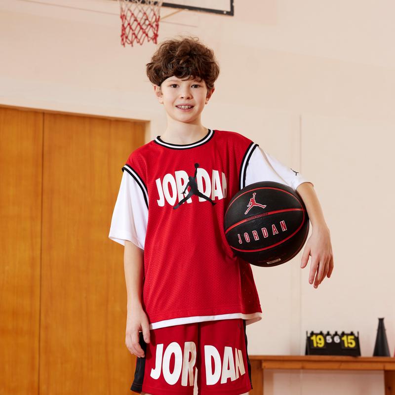 Jordan Casual Fashion Versatile Short Sleeve T-Shirt Kids Tops Just-Red JD2322033GS-002