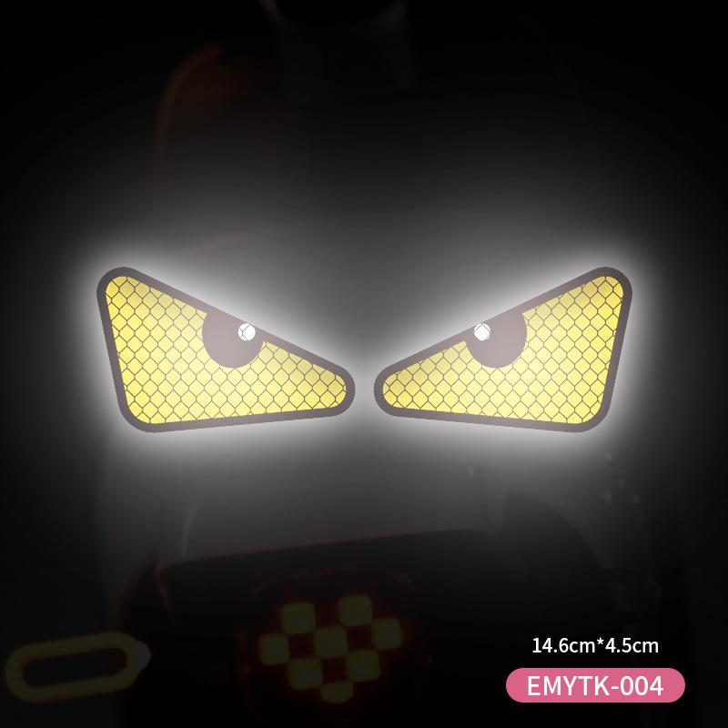 Devil Eye Reflective Sticker for Electric Cars & Motorcycles - Custom Decoration for Helmets and Vehicles