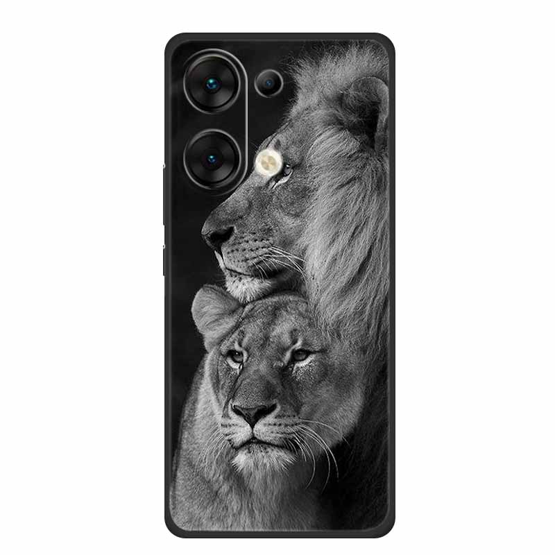 For Xiaomi Poco M6 Pro 4G Case 6.67" Animals TPU Soft Silicone Back Cover Phone Cases for POCOM6 Pro 4G Protector Wolf Cool Para