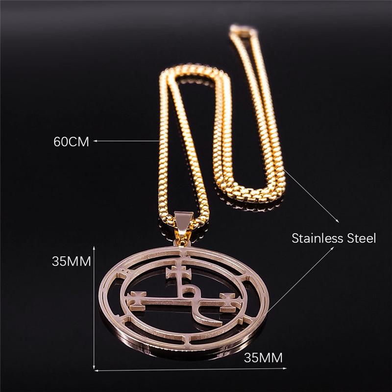 Colar Pingente Corrente Suéter Unissex Aço Inoxidável LILITH