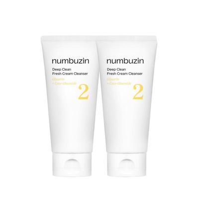 (cosmetic Brand) No.2 Deep Clean Creamy Cleansing Foam Skin Purifying & Pore Care 120ml (2pcs)