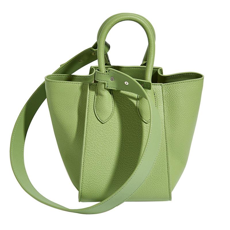 Bucket Bag Wings Bag Genuine Leather Women's Bag Niche Everything Exquisite Hand-held Crossbody Basket Bag