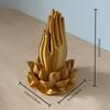 3D Printed Lotus Hand Incense Holder Praying Hand Tabletop Incense Base  Living Room