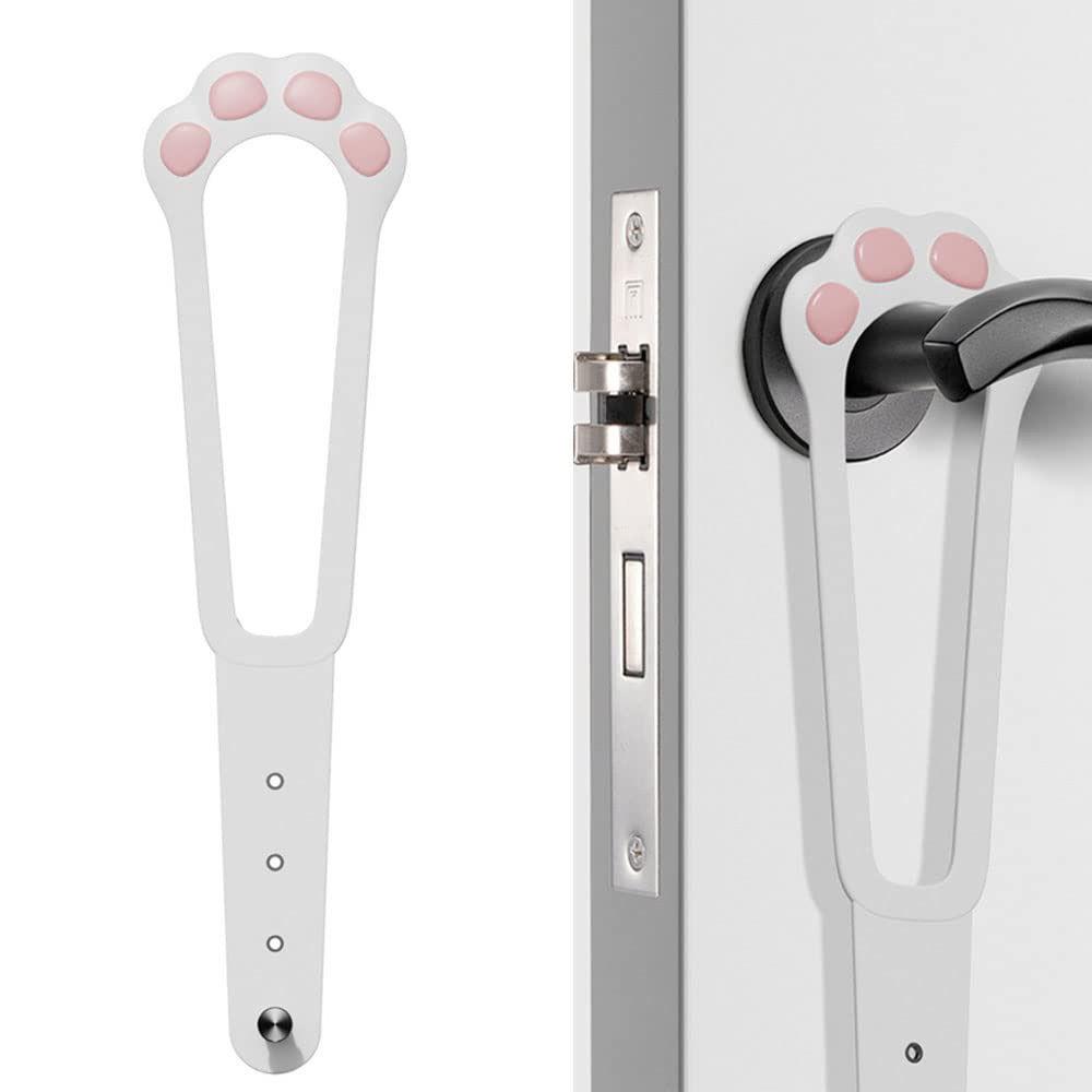 Cat Door Holder Latch Adjustable Dog Door Stopper Elastic Gate Lock Flex Latch Strap Keep Dog Out From Entering Pet Gate Supply 1Pcs белый